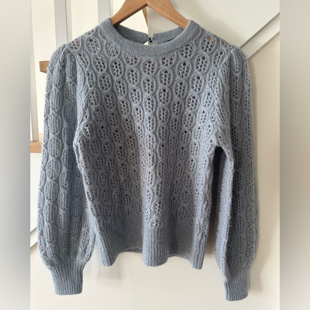 J. Crew Sky Blue Balloon Sleeve Sweater XS
